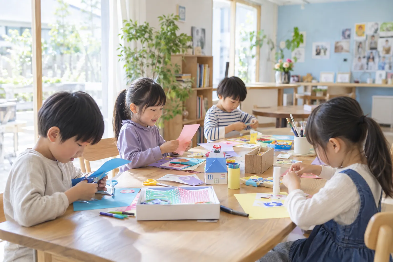 工作をする子どもたち